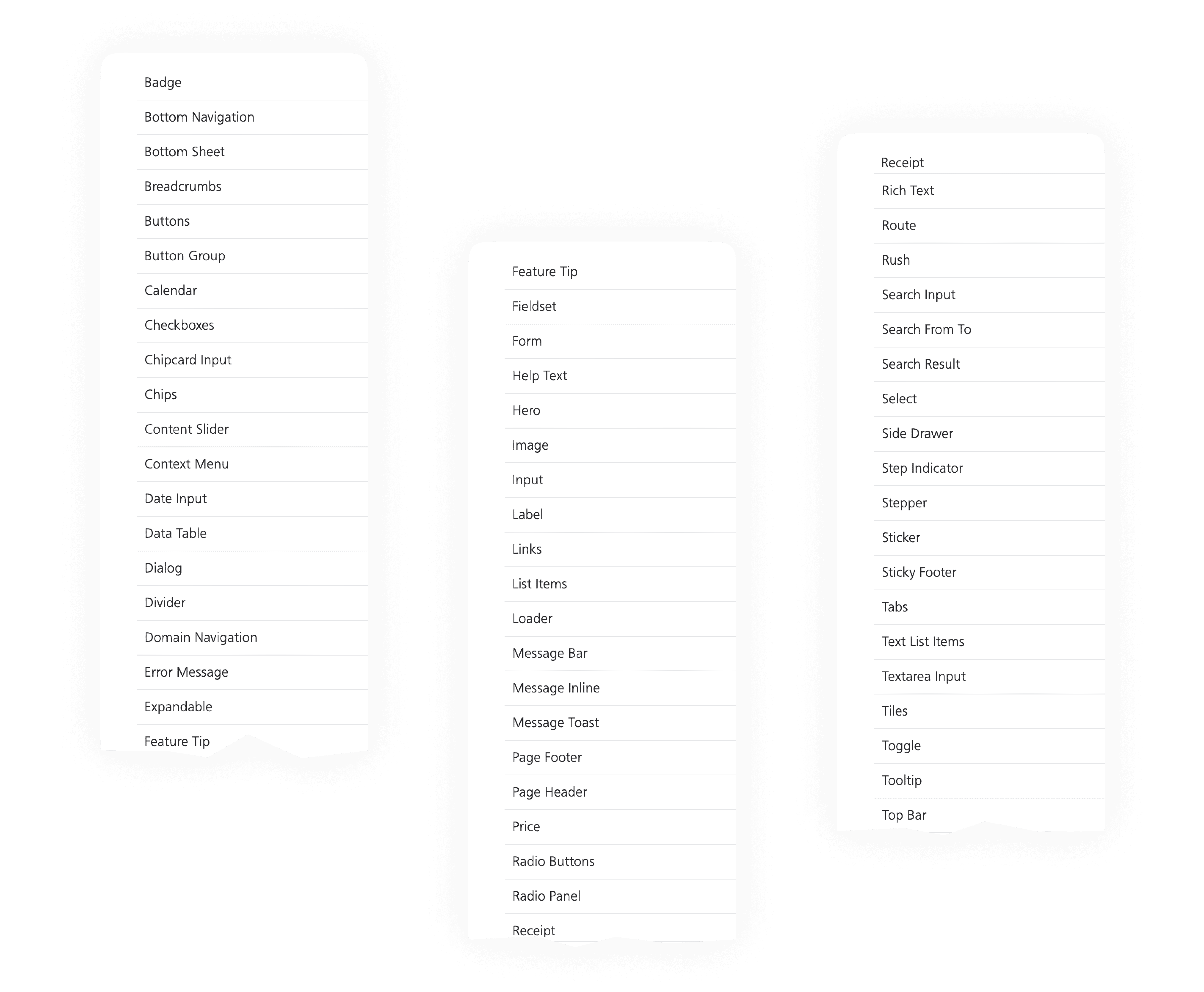 Component inventarization